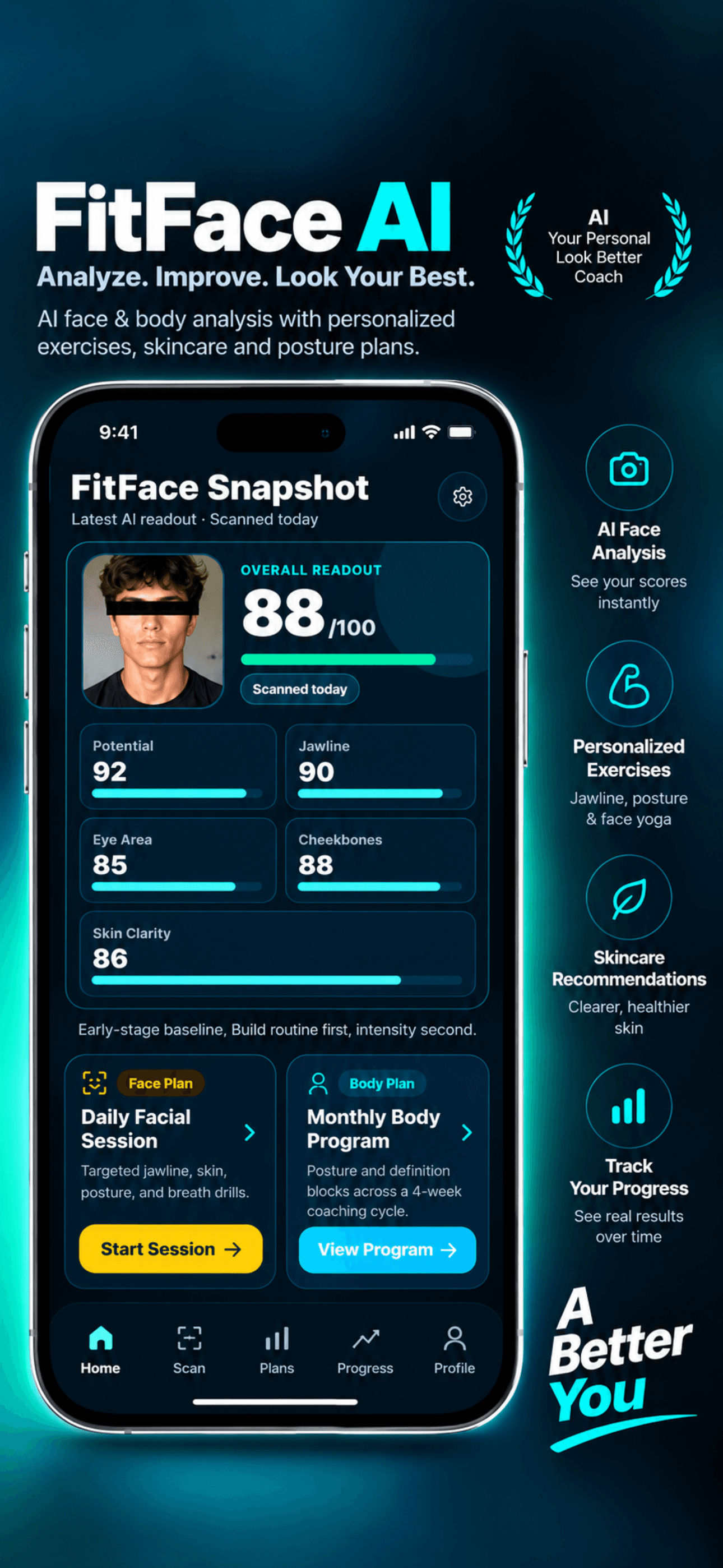 FitFace AI face snapshot app store screenshot