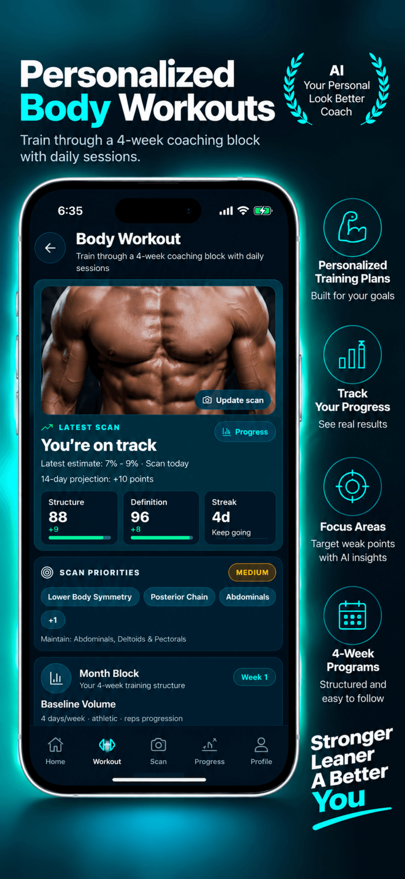 FitFace AI body analysis app store screenshot