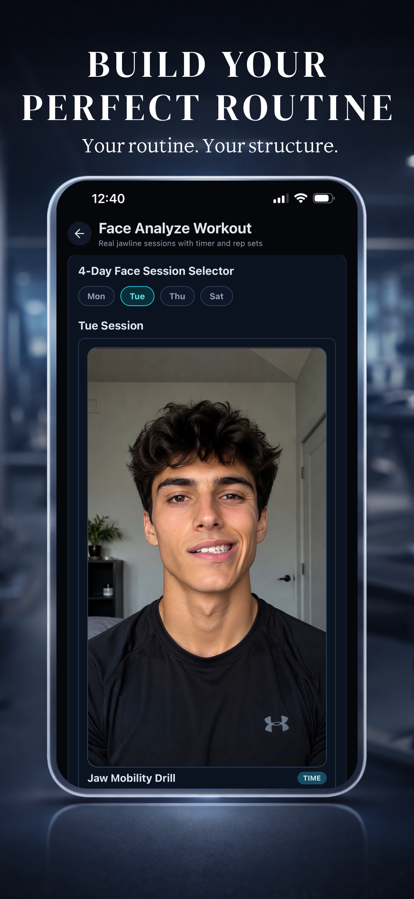 FitFace AI face exercise routine